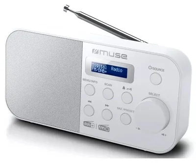 Produktbild von Muse m-109 dbw white tragbares dab+/fm-Radio mit integriertem Lautsprecher und Bildschirm