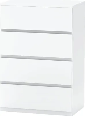 Produktbild von Kommode Sideboard Schubladenkommode, 4 Schubladen, 55 cm x 33 cm x 80 cm, Weiß