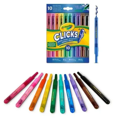 Immagine prodotto di Pennarelli cancellabili automatici, confezione da 10 pezzi - Crayola