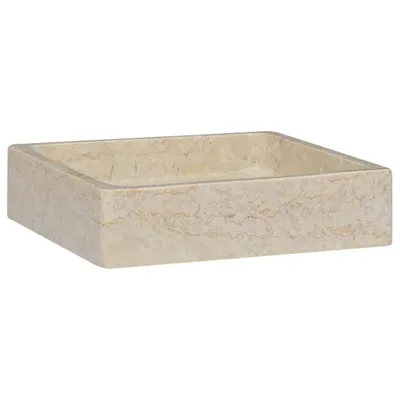 Zdjęcie produktu dla vidaXL Umywalka kremowa 40x40x10 cm marmurowa