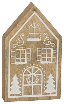 Image de Maison en bois Décoration de Noël en 15 cm Maison de décoration pour Noël