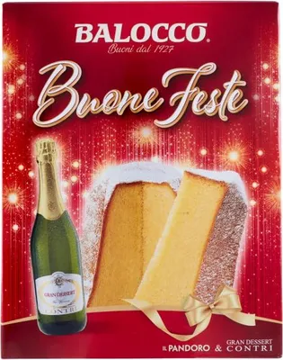 Produktbild von Balocco Pandoro Buone Feste Pandoro 750gr und polpa 400g