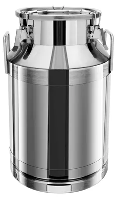 Image de 40L Pot à lait en acier inoxydable avec couvercle Réservoir de transport