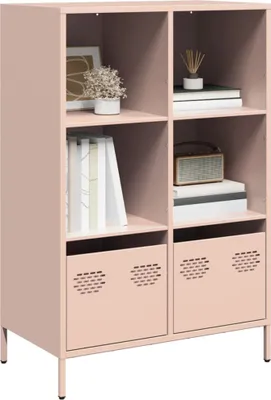 Zdjęcie produktu dla vidaXL Deska barowa różowa 68x39x103,5 cm stalowa