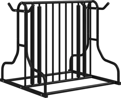 Produktbild von Stojan na bicykle DURHAND Stojan na viacero bicyklov Stojan odolný voči poveternostným vplyvom až na 4 bicykle, obojstranný, oceľ 90 x 80 x 80 cm, čierny
