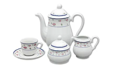 Obrázok produktu pre Kávová súprava, karlovarský porcelán Thun, Rose roses, 15 kusov