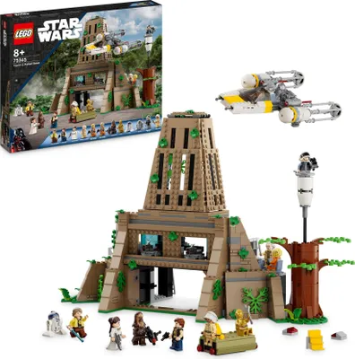 Produktbild von LEGO 75365 Star Wars: Eine Neue Hoffnung Rebellenbasis auf Yavin 4 mit 10 Minifiguren, darunter Luke Skywalker, Prinzessin Leia, Chewbacca, plus 2 Droidenfiguren, Y-Wing Starfighter und Kommandoraum