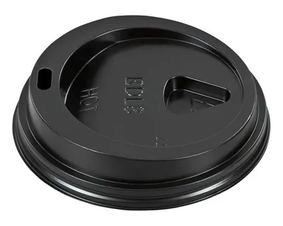 Produktbild von 75x Domdeckel schwarz für Pappbecher - "Coffee to go" - 200ml mit 80mm Ø