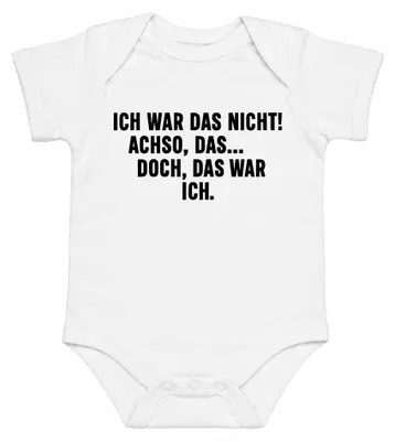 Produktbild von Ich war das nicht Achso doch das war ich lustig sarkastisch Sarkasmus Baby Body, Weiß, 12/18