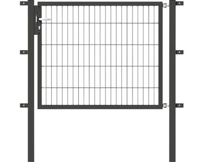 Obrázek produktu pro Jednoduchá brána Alberts Flexo s příslušenstvím, k zabudování do betonu, antracitová, šířka 125 cm, výška 100 cm
