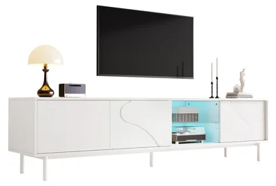 Produktbild von Lowboard / TV‑Schrank / TV‑Lowboard mit LED‑Beleuchtung, für Wohnzimmer