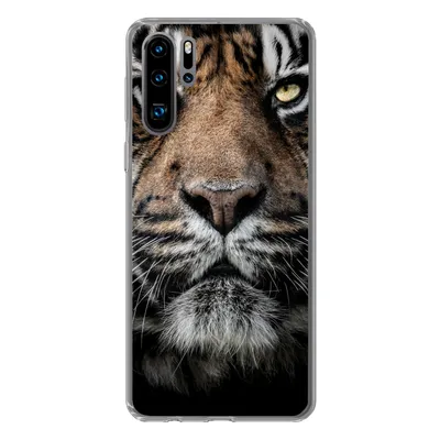 Produktbild von MuchoWow® Handyhülle Schutzhülle Hülle für Huawei P30 Pro Tiger - Nahaufnahme - Tier Silikon Softcase Handy Hülle - Schutzdeckel