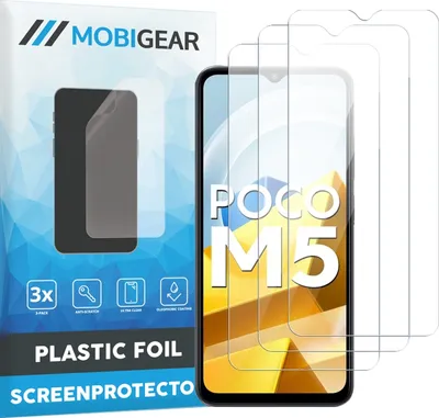 Produktbild von Mobigear  POCO M5 Displayschutz Schutzfolie - Hüllenfreundlich (3er Pack)