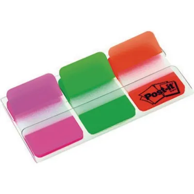 Produktbild von Post-it Haftmarker Index Strong 25,4 x 38 mm 3-farbig pink grün orange