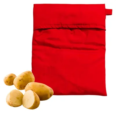 Kartoffelkochbeutel für Mikrowelle, 25x21x1 cm, rot, 2 St.