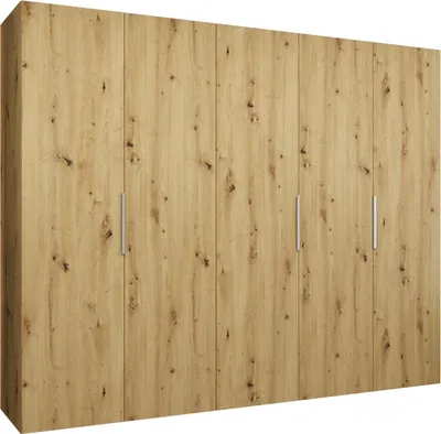 Produktbild von MEBLE KRYSPOL, Kleiderschrank, Schrank 250 cmx202x52, Artisan Eiche, Kaschmir