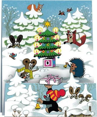 Obrázok produktu pre Krtko oslavuje Vianoce: Adventný kalendár na sľudu. 21 x 30 cm.