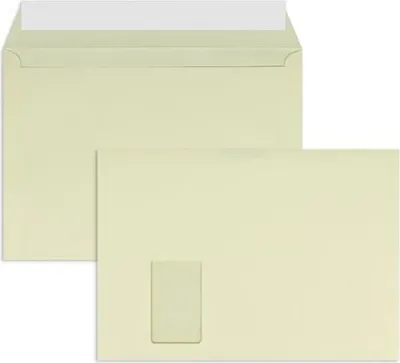 Produktbild von Briefumschläge C4 120g/qm haftklebend Fenster VE=250 Stück chamois