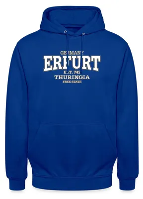 Produktbild von Spreadshirt Erfurt Thüringen Seit 742 Vintage Uni Hoodie, 3XL, Royalblau