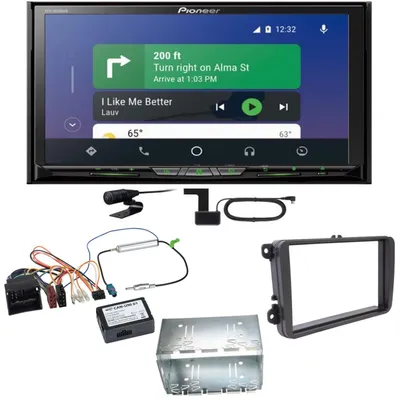 Produktbild von Pioneer AVH-Z9200DAB Android Auto Carplay Einbauset für Tiguan Amarok Caddy Jetta
