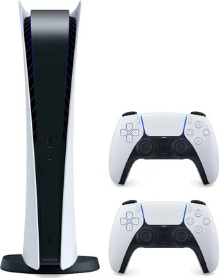 Produktbild von PlayStation 5 Digital Edition Next Gen Spielekonsole PS5 inkl. zwei Wireless Controller Weiß