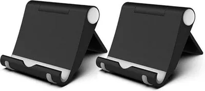 Image de Support de téléphone réglable, lot de 2, pour table, iPhone, tablette, smartphone, 4 à 9,7 pouces
