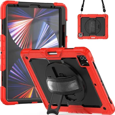 Produktbild von iPad Pro 5/4 12.9 Zoll Tablet Tasche (2021/2020) Gepanzert Rot