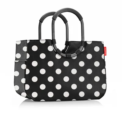 Produktbild von reisenthel loopshopper L Tasche Einkaufstasche Korb dots white OR7072