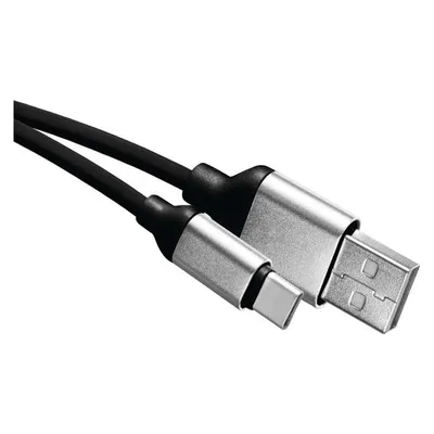 Obrázok produktu pre USB kábel 2.0 A/M - C/M 1m čierny 71877