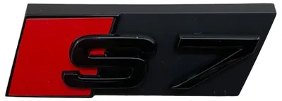 Original Audi S7 A7 4G 4K Kühlergrill Schriftzug Emblem Logo in Schwarz Black in der Farbe Schwarz von Volkswagen AG