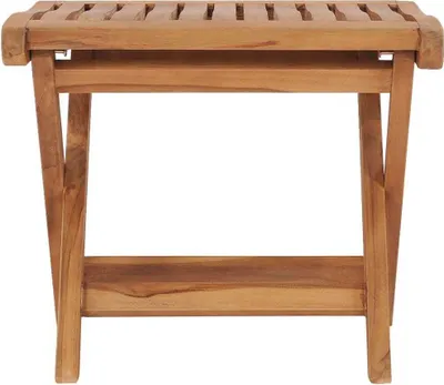 Immagine prodotto di Poggiapiedi Pieghevole 46,5x49x41,5 cm Legno Massello di Teak
