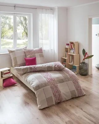 Immagine prodotto di Kaeppel maco satin biancheria da letto 2 pezzi copripiumino 155 x 220 cm federa 80 x 80 cm Journal Pink