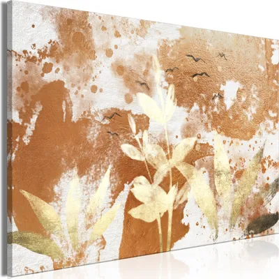 Produktbild von Italienischer Leinwand Leinwandbild - Rural Atmosphere (1 Part) Wide 120x80 cm Blumen b-A-10044-b-a