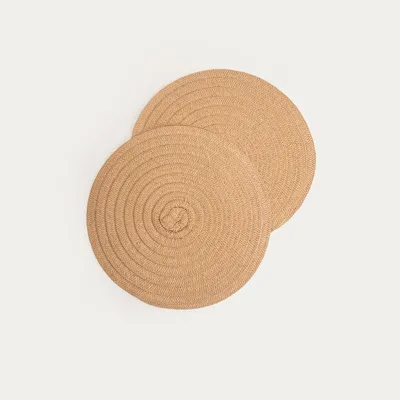 Zdjęcie produktu dla HOMLA Maty stołowe CORD beżowe, zestaw 2 szt. 38 cm