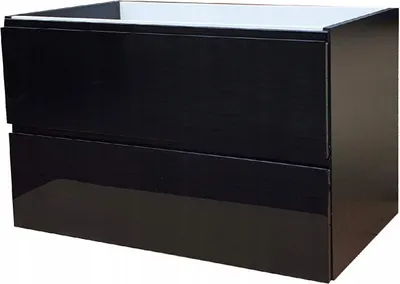 Zdjęcie produktu dla Szafka łazienkowa pod blat czarna 80 x 50 x 46 cm