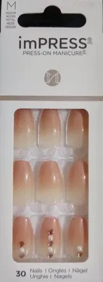 Produktbild von Kiss | Selbstklebende Kunstnägel, manikürfertig, 30 Stück, beige und braune Nägel.
