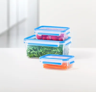 Productafbeelding van EMSA ijsblokjesbak "Clip & Close 2.0", blauw / transparant – voordelige set van 6