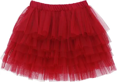 Produktbild von Kleinkind Kinder Mädchen Tuturock Kuchenrock Tütürock Stufenrock Prinzessinrock Kurzer Rock Minirock Ballett Tutu, Rot, 140