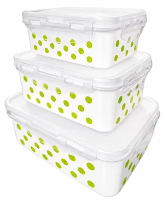 Vorratsdosen-Set, 3er Set, stapelbar, Polypropylen, 0,4–1,8 l