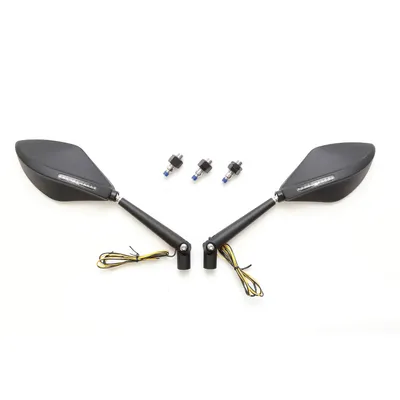 Produktbild von HIGHSIDER pro Verkleidungsspiegel Torezzo Schwarz Mit LED Blinker (Paar)