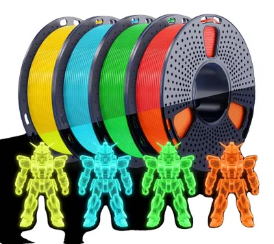 Zdjęcie produktu dla Włókno do drukarki 3D, materiał PLA, rolki po 250g, zestaw 4 sztuki