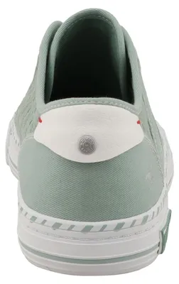 Produktbild von Mustang Damen Sneaker bestickt Baumwolle Schnürung 26M0152003, Größe:39 EU, Farbe:Grün