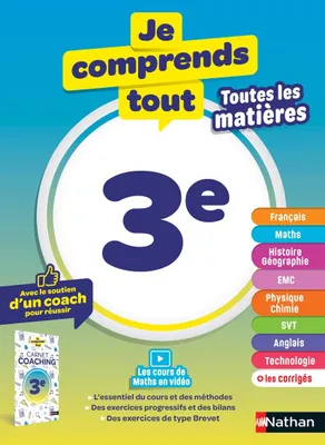 Produktbild von Je comprends tout - tout en un 3ème: Toutes les matières