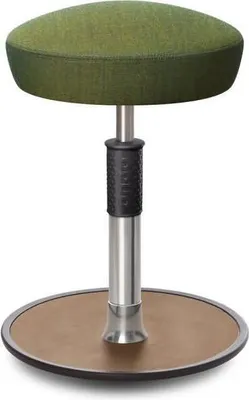 Produktbild von Sitz- Stehhocker Free Regular Hutsitz kvadrat Remix Olive chrom /Natur.