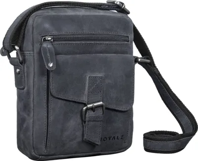 Produktbild von ROYALZ "Knoxville" kleine Ledertasche Herren Vintage Männer Umhängetasche Mini Messenger Bag Schultertasche klein