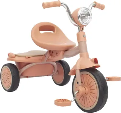 Image de Tricycles pour enfants Tavien 6-en-1 - Pour enfants - Vélo pour bébés et jeunes enfants - 1 à 5 ans - Pliable - Rose/Noir