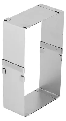 Immagine prodotto di Stampo quadrato in acciaio inossidabile, regolabile, per mousse e altri dolci. Utensile da forno
