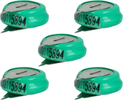 Produktbild von vhbw 5x NiMH Ersatz Knopfzellen-Akku Typ 1/V80H 2-Pins 80mAh 1,2V kompatibel mit Modellbau-Akkus, Solar-Leuchten uvm.