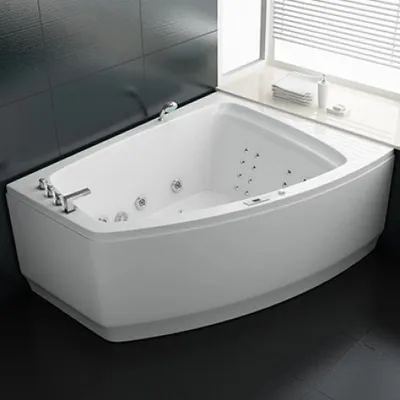 Produktbild von PureHaven Whirlpool 180x140 cm Reinigungsprogramm & Lichttherapie modernes Design Wasserfall 12 Hydrojets Bluetooth-fähiges Soundsystem