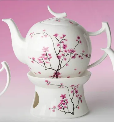 Produktbild von TeaLogic Cherry Blossom Teekanne 1,5L und Stövchen